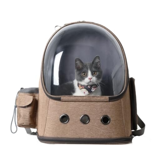 Katzentasche Pet Space Katzenrucksack, Modisch, Transparent, Atmungsaktiv, Katzentasche, Hundetasche, Faltbare Haustiertasche, Ausflugsrucksack Haustierkäfig(K) von YGDYFDC