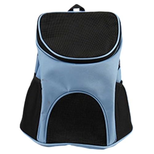 Katzentasche Tragbarer Rucksack for Haustiere Beim Ausgehen, Modischer Oxford-Stoffrucksack, Katzenkopf Freigelegt Und Atmungsaktiv Haustierkäfig(Blue,A) von YGDYFDC