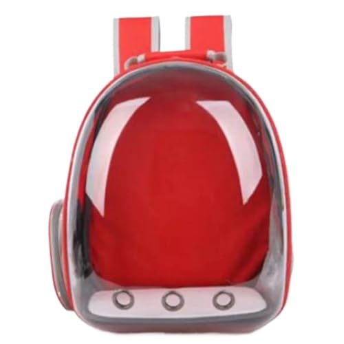 Katzentasche Transparente Katzentasche, Ausgehrucksack, Haustierrucksack, Raumkapsel, Katzentasche, Sonnenschutz, Atmungsaktive Haustiertasche Haustierkäfig(Red) von YGDYFDC