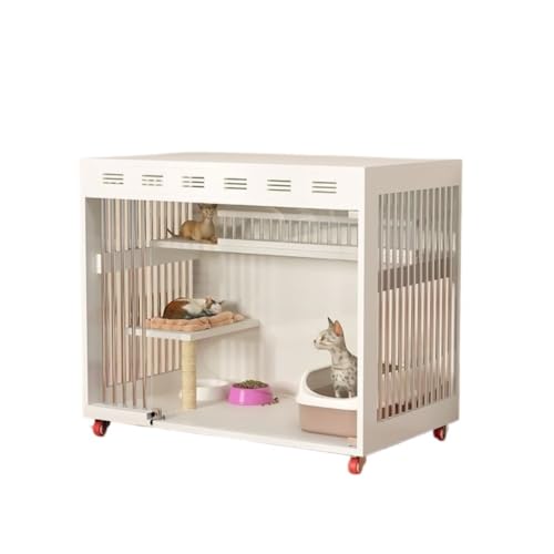 Luxus-Katzenhaus Katzenvilla, Katzenkäfig, Zuhause, drinnen, Katzennest, Katzenhaus, Katzenhaus, Katzenschrank, Katzenburg, Haustierhaus, Katzenschrank Cat House(White) von YGDYFDC