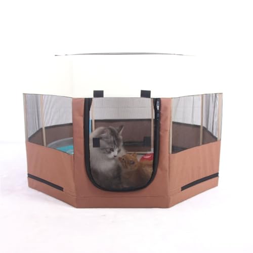 Luxus-Katzenhaus Katzenvilla Kleiner Katzenkäfig Zaun Kratzfestes Haustiernest Haushaltskatzennest Katzenkäfig Katzenkäfig Katzenschrank Cat House(C,72x72x40cm) von YGDYFDC