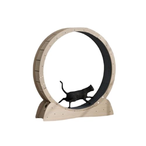 YGDYFDC Cat Wheel Laufband for Katzen, wellenlos, mehrschichtiges Massivholzbrett, Laufrolle, Fitness-Katzenspielzeug for Zuhause und drinnen Katzenlaufrad(100cm) von YGDYFDC