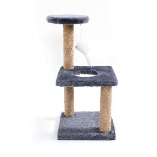 YGDYFDC Katzen Klettern Katzenklettergerüst, Katzenspielzeug, dreistöckige All-in-One-Villa, mehrstöckige, langlebige Plattform for Schleifen von Katzenkrallen Leicht zu reinigen(Gray) von YGDYFDC