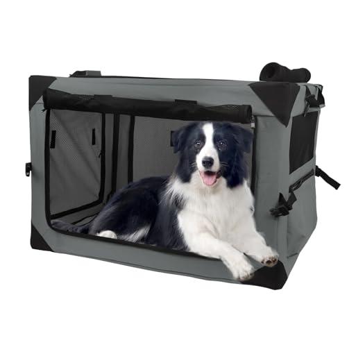 Hundebox für mittelgroße und große Hunde, Reisebox für Auto, faltbare Hundebox, weicher Stoff, tragbar, extra große Hundekäfige von YGJT