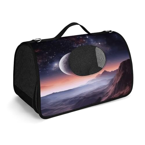 Galaxy Nature Planet Haustier-Tragetasche, modische Tragetasche für kleine Haustiere, Haustier-Tragetasche, Reise-Handtasche für Katzen und kleine Hunde von YHEGBFD