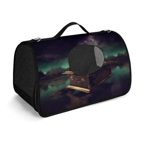 Haustier-Handtasche, Dream Music Box, modische Hundetasche, kleine Haustier-Tragetasche, Haustier-Tragetasche, Reise-Handtasche für Katzen und kleine Hunde von YHEGBFD