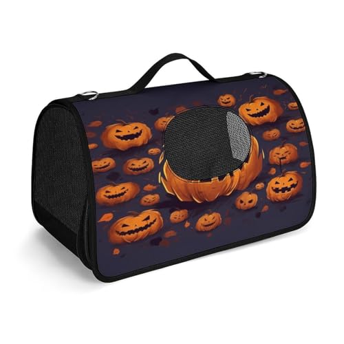 Haustier-Handtasche, Halloween-Kürbis-modische Hundetragetasche, kleine Haustier-Tragetasche, Haustier-Tragetasche, Reise-Haustier-Handtasche für Katzen und kleine Hunde von YHEGBFD