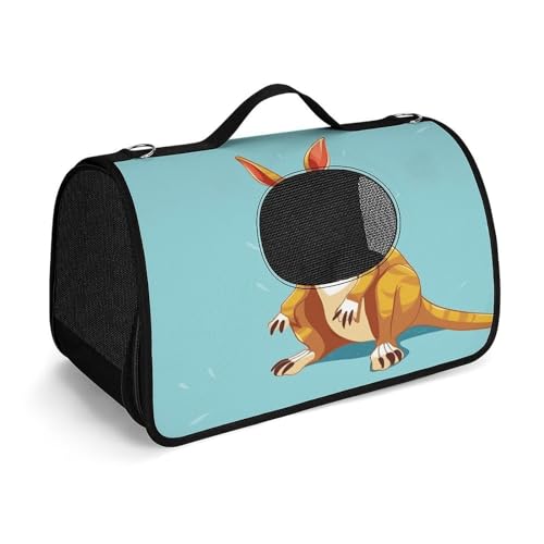 Haustier-Handtasche, lustige Cartoon-Känguru-Zoo, modische Hundetragetasche, kleine Haustier-Tragetasche, Haustier-Tragetasche, Reise-Handtasche für Katzen und kleine Hunde von YHEGBFD