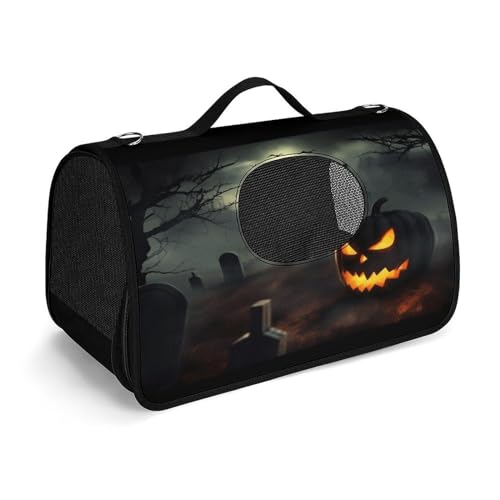 YHEGBFD Haustier-Handtasche, Halloween-Horror, modische Hundetragetasche, kleine Haustier-Tragetasche, Haustier-Tragetasche, Reise-Handtasche für Katzen und kleine Hunde von YHEGBFD