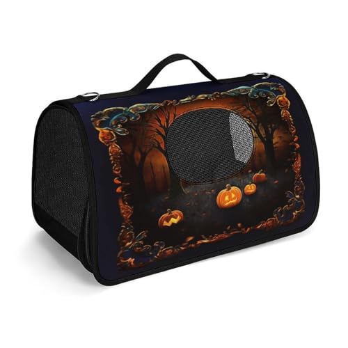 YHEGBFD Haustier-Handtasche, Halloween-Party, modische Hundetasche, kleine Haustier-Tragetasche, Haustier-Tragetasche, Reise-Haustier-Handtasche für Katzen und kleine Hunde von YHEGBFD