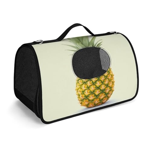 YHEGBFD Haustier-Handtasche, frische Ananas, modische Hundetasche, kleine Haustier-Tragetasche, Haustier-Tragetasche, Reise-Handtasche für Katzen und kleine Hunde von YHEGBFD