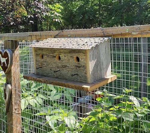 YHKHAR Großes rustikales Vogelhaus zum Aufhängen an der Wand von YHKHAR