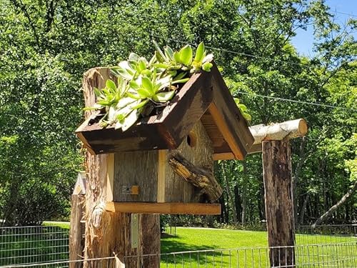 YHKHAR Rustikales Vogelhaus zum Aufhängen von YHKHAR