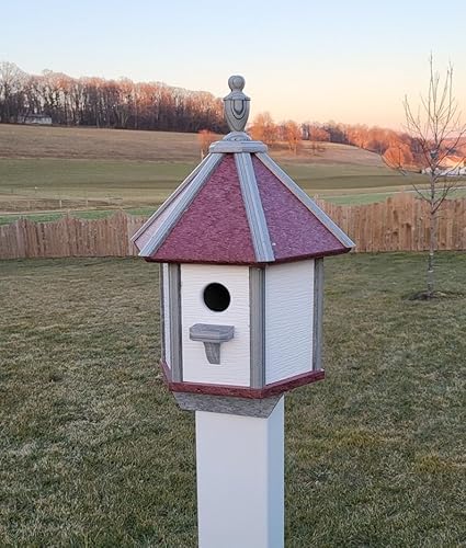 YHKHAR Vogelhaus Poly Amish Made Pavillon Vogelhaus 1 Nistfach - Pfosten nicht im Lieferumfang enthalten von YHKHAR