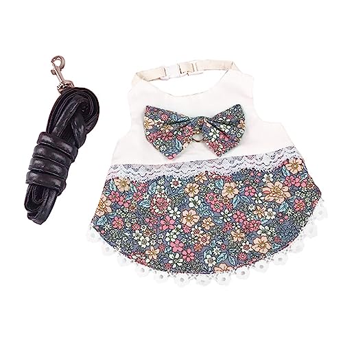 YIGZYCN Haustier Kaninchen Kleid Atmungsaktiv Set Mit Weste Und Leine Für Kleintiere Ausbruchsicher Niedliches Kostüm Für Kleine Igel Hamster Kaninchen Geschirr Und Leine Set Kleid Zum Spazierengehen von YIGZYCN