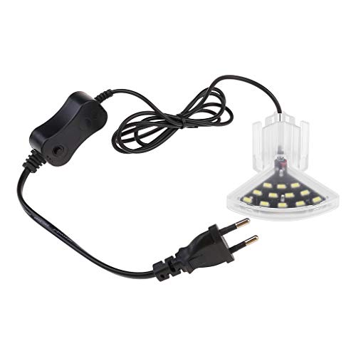 YIGZYCN Aquarien Clip On Lichtklemme Aquarium Lichter Ventilator 12 LED Perlen Simulation Für Natürliches Licht 5 W Separater Schalter Aquarium Lampe von YIGZYCN