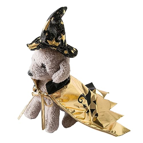 YIGZYCN Haustier Hunde Halloween Party Kostüm Anzug Mode Hexe Umhang Welpen Dress Up Kleidung Hunde Kostüm Cosplay Requisiten Halloween Party Kostüme Für Haustier von YIGZYCN