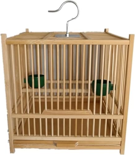 Originaler Vogelflugkäfig aus Holz, Vogelträger, Vogelkäfig, kleiner Vogelkäfig, Papageienkäfig, handgefertigt, für Pfingstrose, Schwarzwind, Kanarienvogel, Liebesvogel und andere Arten von Vögeln, von YIHANSS