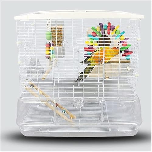 YIHANSS Feiner Vogelflugkäfig, Vogelkäfig, Papageienkäfig, Zuchtkäfig mit Futterbehälter, geeignet für Sittiche, Kanarienvögel, Liebesvögel, Papageien, transparentes Vogelhaus, Nymphensittichkäfig von YIHANSS