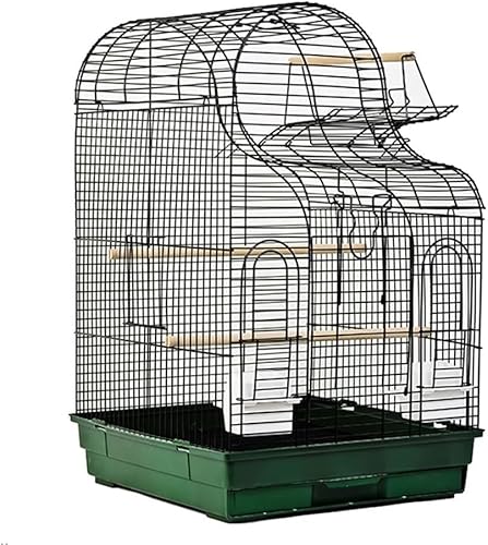 YIHANSS Original-Vogelflugkäfig, mittelgroßer Reise-Vogelkäfig, Haustier-Vogelhaus, universeller Vogelkäfigrahmen, Vogelträger mit Rollhalterung, Nymphensittichkäfig von YIHANSS