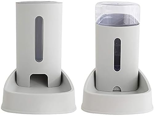 YILDEX Trockenfutterspender für Hunde/Katze, automatischer Wasserspender, abnehmbarer Kunststoffnapf, B von YILDEX