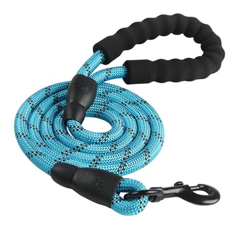 YIMAILD Haustierleine Pet-leinen Nylon Rundes Seil Reflektierende Anti-verlorene Hundeleine Hundekette-blau-s (0,8 * 150 cm) von YIMAILD