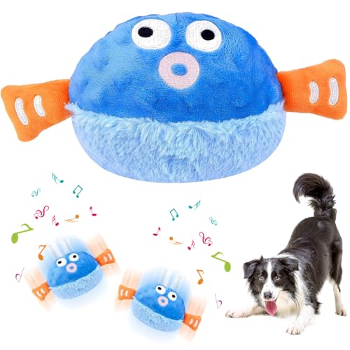 Aktiv bewegliches Plüschspielzeug für Haustiere, Interaktives quietschendes Hundespielzeug, Tragbarer Haustier Ball Toy, Bewegendes Hundespielzeug Ball, für Trainieren kleine Mittelgroße Hündchen von YISKY