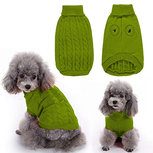 Warme Hunde Pullis, Winter Warmer Hundepullover Kleine Hunde Rollkragen Strickpullover Hunde Pullover Weich Hundekleidung Hundepulli Hund Kleidung für Kleine Hunde und Katzen (M3) von YISKY