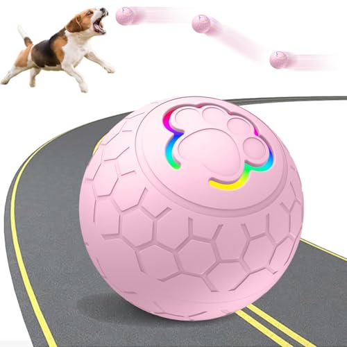 YISKY Interaktives Hunde Ball Spielzeug, Strapazierfähiger Automatisch Rollender Ball, Ball Interaktives Hundespielzeug Ball, Selbstrollender Ball Hund, Ball Hund von YISKY