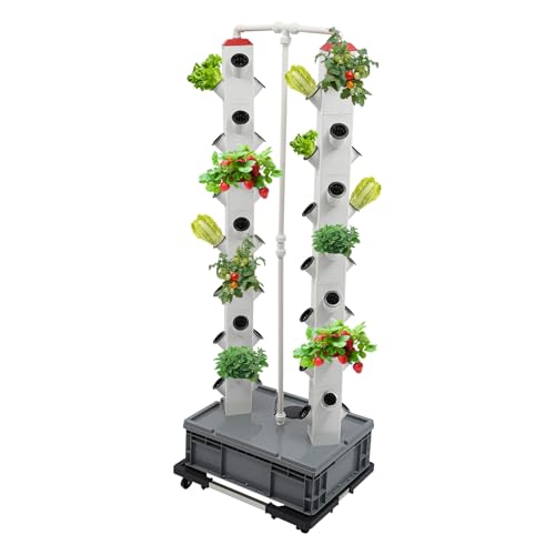 Hydroponik Wachsender Turm Hydrokultur-Anbausystem Hydroponic System Grow Kit Vertical Garden Smart Garden Kit 56-Pflanzen Automatische Bewässerung von YISSALE