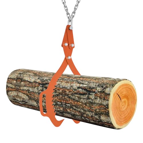 YISSALE Baumstammhebezange Forstzange Schleppzange Hebezange Klauenhaken Heavy Duty Grapple Timber Claw Holzanhebung Kann zum Greifen von Baumstämmen und Stämme (21in Orange) von YISSALE