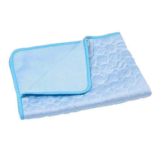 Kühlmatte Für Hunde Blau Haustier Weiche Sommer Kühlmatten Decke Haustier Hund Selbstkühlende Matte Pad Sommer EIS Seidenmatte Haustier Kühldecke 6 Stück von YITON