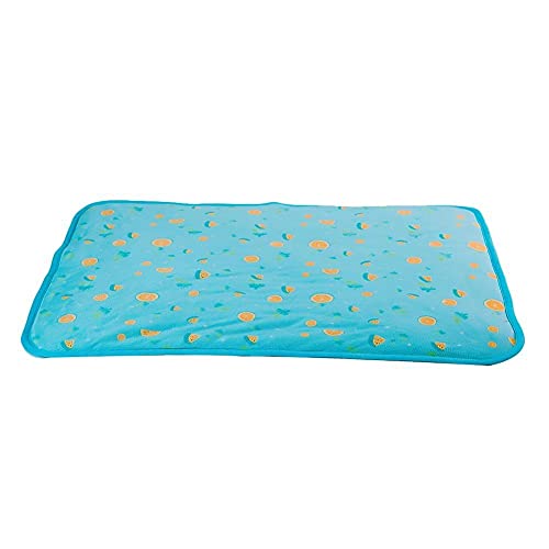 Kühlmatte Für Hunde Blau Haustier Weiche Sommer Kühlmatten Decke Haustier Hund Selbstkühlende Matte Pad Sommer EIS Seidenmatte Haustier Kühlmatte 1 Stück L von YITON