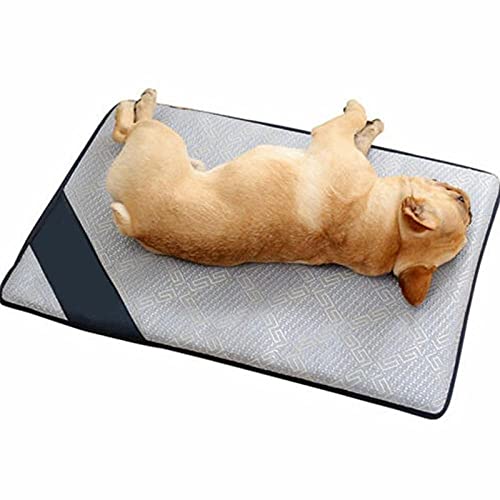 Kühlmatte Für Hunde Coole Kissenauflage Selbstkühlende Haustiermatte Für Hund Katzenboden Bettkiste Indoor Outdoor 2 Stück 70X50cm von YITON