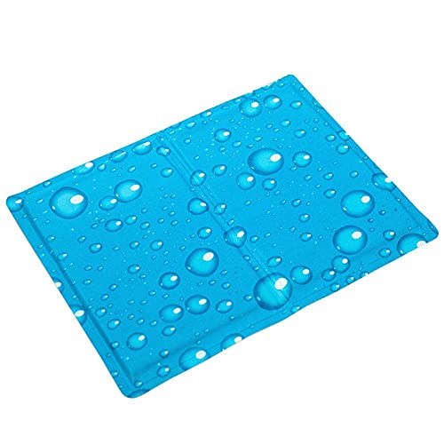 Kühlmatte Für Hunde Pet Cool Pad 1 Stück 50*40cm Pet Cooling Kissen Hundekühlmatte PVC Weiche Komfortable Wärmeentlastung Katzenbett Blau von YITON