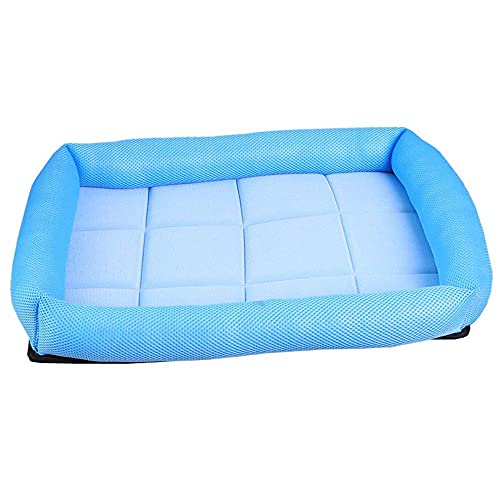 Kühlmatte Für Hunde Pet Ice Pad Blau Sommer Cool Feeling Zwinger Katzendecke Ice Silk Pad Grid Heimtierbedarf 1 Stück M von YITON