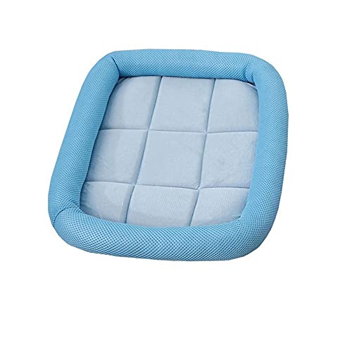 Kühlmatte Für Hunde Pet Ice Pad Katzendecke Blau Sommer Cool Feeling Zwinger Ice Silk Pad Grid Heimtierbedarf 1 Stück L von YITON