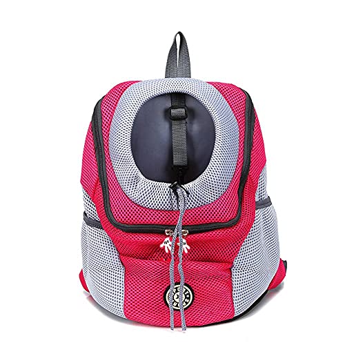 Rucksäcke Für Haustiere 1St 30X34X16Cm Doppelschulter Tragbarer Reiserucksack Outdoor Haustier Hund Tragetasche Haustier Hund Fronttasche Mesh Rucksack Rose von YITON