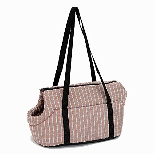 Rucksäcke Für Haustiere 1St Brown Plaid Soft Pet Dog Umhängetaschen Tragerucksack Outdoor Pet Dog Carrier Puppy Reisetasche 40X25X28Cm von YITON