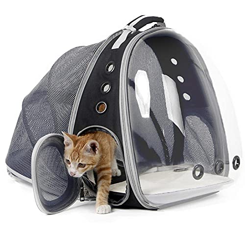 Rucksäcke Für Haustiere 1St Erweiterbare Katzentrage Rucksack Tragbare Haustier Welpen Reise Rucksack Transporter Förderband Katzen Tasche von YITON