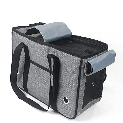 Rucksäcke Für Haustiere 1St Graue Sicherheits Nylon Netz Klassische Outdoor Katzentrage Hundetasche Alle Abgedeckten Tragbaren Katzentaschen L von YITON