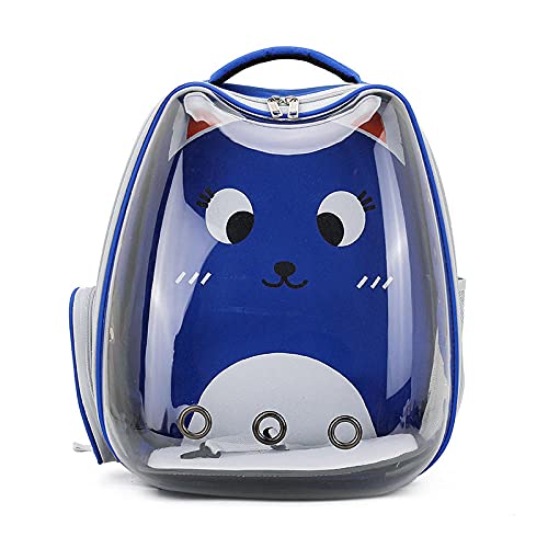 Rucksäcke Für Haustiere 1St Katzentasche Atmungsaktive Tragbare Haustiertragetasche Outdoor Reiserucksack Für Hund Transparent Space Pet Rucksack Blau von YITON