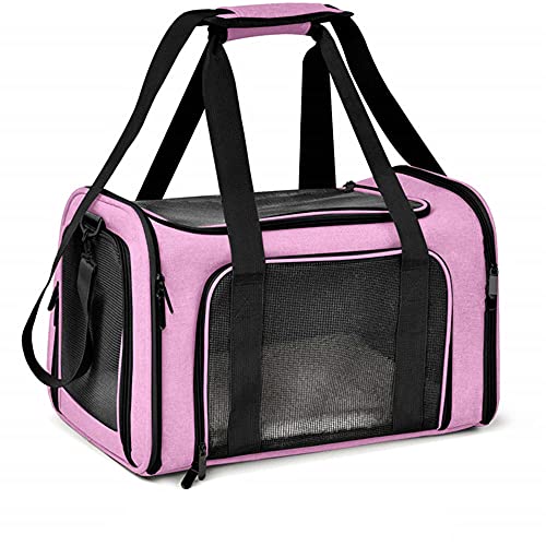 Rucksäcke Für Haustiere 1St Katzentragetaschen Welpen Rucksack Window Mesh Pet Transporter Tragetasche Airline Approved Rucksack Für Katzen Rosa von YITON