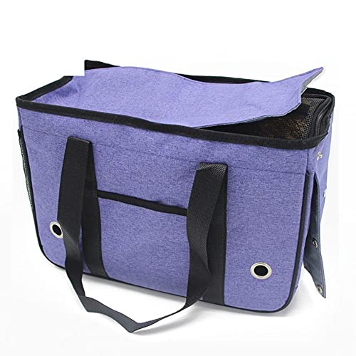 Rucksäcke Für Haustiere 1St Lila Sicherheit Nylon Mesh Klassische Outdoor Katzentrage Hundetasche Alle Überdachten Tragbaren Katzentaschen L von YITON