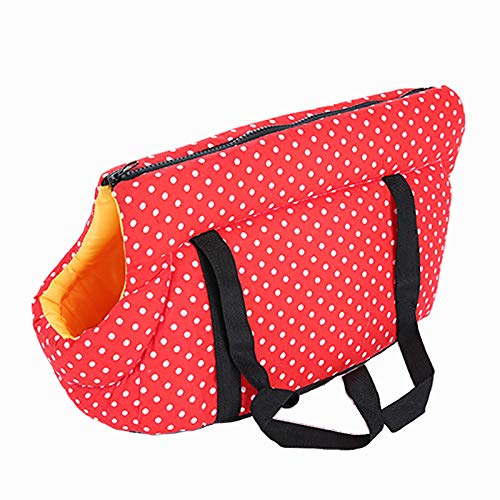 Rucksäcke Für Haustiere 1St Red Dot Soft Pet Dog Umhängetaschen Tragerucksack Outdoor Pet Dog Carrier Puppy Reisetasche 39X20X22Cm von YITON