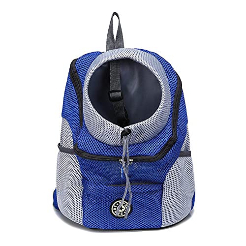 Rucksäcke Für Haustiere Blau Doppelschulter Tragbarer Reiserucksack 1St Outdoor Haustier Hund Tragetasche Haustier Hund Fronttasche Mesh Rucksack L von YITON