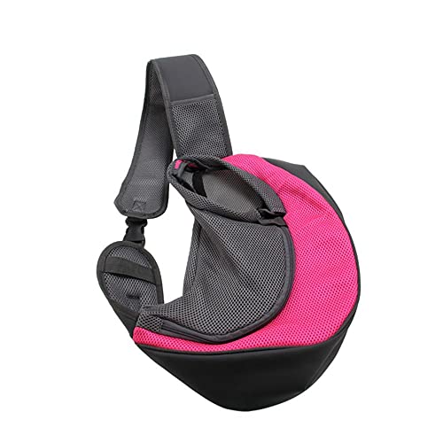 Rucksäcke Für Haustiere Rosa 1St Haustier Welpen Tragetasche Outdoor Reise Hunde Umhängetasche Mesh Single Comfort Sling Handtasche L von YITON