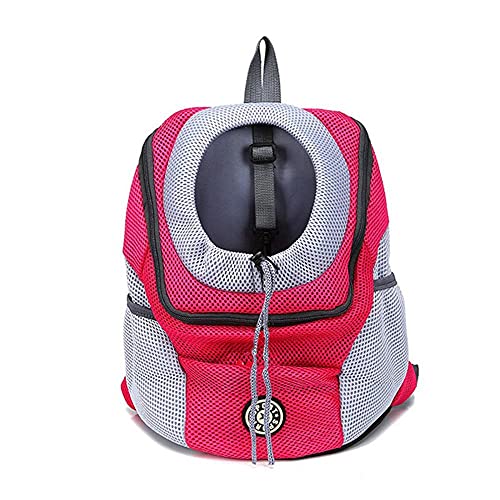 Rucksäcke Für Haustiere Rose Doppel Schulter Tragbarer Reiserucksack 1St Outdoor Haustier Hund Tragetasche Haustier Hund Fronttasche Mesh Rucksack S von YITON