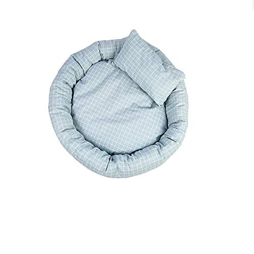 YITON Haustier Bett Hellblau Pet Cat Sofa Hundebetten Atmungsaktiver Boden Weiches Warmes Katzenbett Haus Für Kleine Mittelgroße Hunde Pads 1St L. von YITON