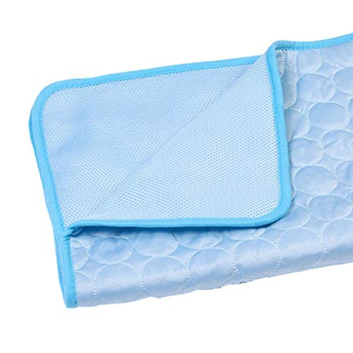 YITON Kühlmatte Für Hunde Pet Cooling Mat 150 * 100cm Blau Selbstkühlendes Pad Druckaktivierte Comfort Cooler Gel Matte Für Hunde Katzen 1 Stück von YITON